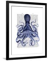 Blue Octopus 3-Fab Funky-Framed Art Print