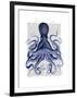 Blue Octopus 3-Fab Funky-Framed Art Print