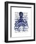 Blue Octopus 3-Fab Funky-Framed Art Print