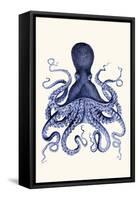 Blue Octopus 3-Fab Funky-Framed Stretched Canvas