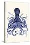 Blue Octopus 3-Fab Funky-Stretched Canvas