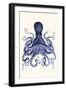 Blue Octopus 3-Fab Funky-Framed Art Print