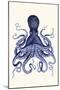 Blue Octopus 3-Fab Funky-Mounted Art Print