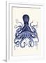 Blue Octopus 3-Fab Funky-Framed Art Print