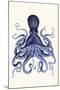 Blue Octopus 3-Fab Funky-Mounted Art Print