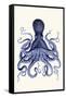 Blue Octopus 3-Fab Funky-Framed Stretched Canvas