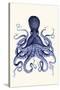 Blue Octopus 3-Fab Funky-Stretched Canvas