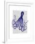 Blue Octopus 4-Fab Funky-Framed Art Print