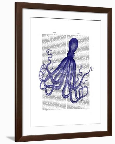 Blue Octopus 4-Fab Funky-Framed Art Print