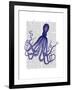 Blue Octopus 4-Fab Funky-Framed Art Print