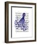 Blue Octopus 4-Fab Funky-Framed Art Print