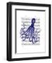 Blue Octopus 4-Fab Funky-Framed Art Print
