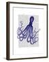 Blue Octopus 4-Fab Funky-Framed Art Print