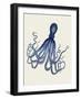 Blue Octopus on Cream e-Fab Funky-Framed Art Print