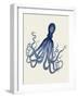 Blue Octopus on Cream e-Fab Funky-Framed Art Print