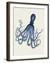 Blue Octopus on Cream e-Fab Funky-Framed Art Print