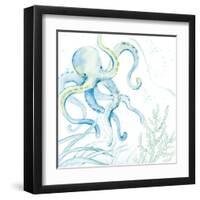 Blue Octopus-Lanie Loreth-Framed Art Print