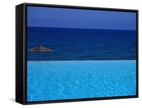 Blue of Pool, Sky and Sea-null-Framed Stretched Canvas