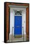 Blue Old Door in Windsor, England-Martina Bleichner-Framed Stretched Canvas