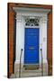Blue Old Door in Windsor, England-Martina Bleichner-Stretched Canvas