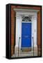 Blue Old Door in Windsor, England-Martina Bleichner-Framed Stretched Canvas