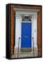 Blue Old Door in Windsor, England-Martina Bleichner-Framed Stretched Canvas