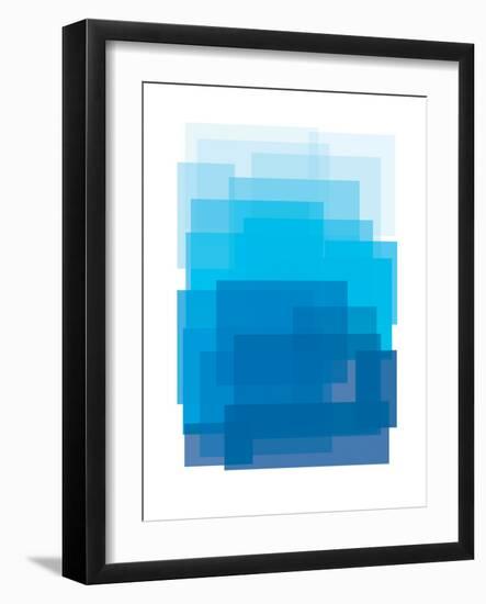 Blue Ombre-Ashlee Rae-Framed Art Print