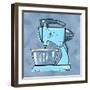 Blue On Blue Mixer-Larry Hunter-Framed Giclee Print