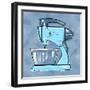 Blue On Blue Mixer-Larry Hunter-Framed Giclee Print