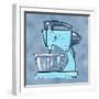 Blue On Blue Mixer-Larry Hunter-Framed Giclee Print