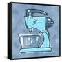 Blue On Blue Mixer-Larry Hunter-Framed Stretched Canvas