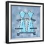 Blue On Blue Salt And Pepper-Larry Hunter-Framed Giclee Print