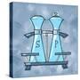 Blue On Blue Salt And Pepper-Larry Hunter-Stretched Canvas