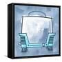 Blue On Blue Toaster-Larry Hunter-Framed Stretched Canvas