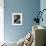 Blue Orange Layers 2-Jenny Kraft-Framed Art Print displayed on a wall