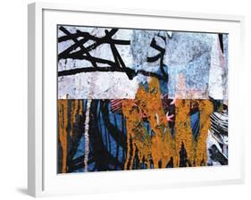 Blue Orange Layers I-Jenny Kraft-Framed Art Print