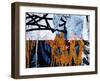 Blue Orange Layers I-Jenny Kraft-Framed Art Print