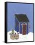 Blue Outhouse-Debbie McMaster-Framed Stretched Canvas