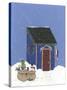 Blue Outhouse-Debbie McMaster-Stretched Canvas