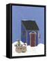 Blue Outhouse-Debbie McMaster-Framed Stretched Canvas