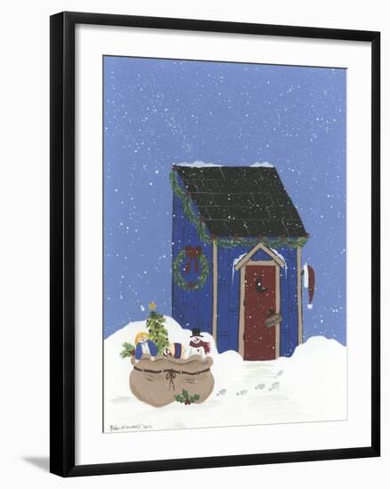 Blue Outhouse-Debbie McMaster-Framed Giclee Print
