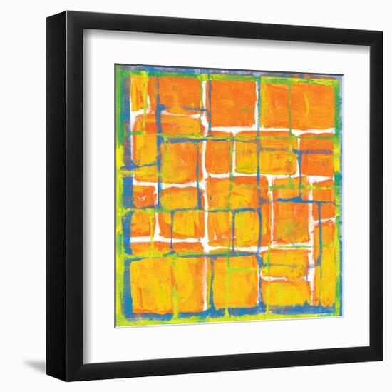 Blue Over Orange-Carmine Thorner-Framed Art Print