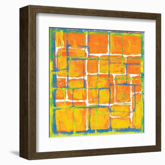 Blue Over Orange-Carmine Thorner-Framed Art Print