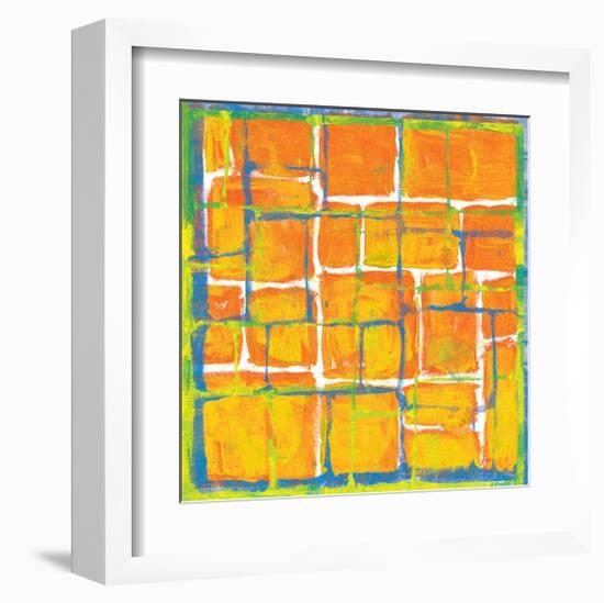 Blue Over Orange-Carmine Thorner-Framed Art Print