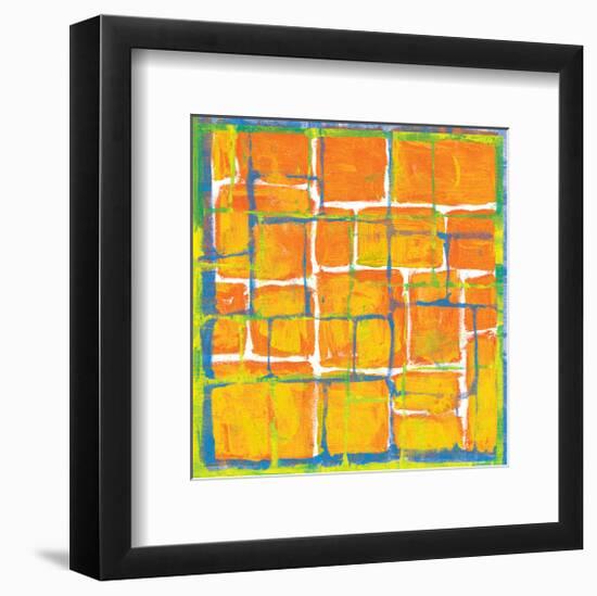 Blue Over Orange-Carmine Thorner-Framed Art Print