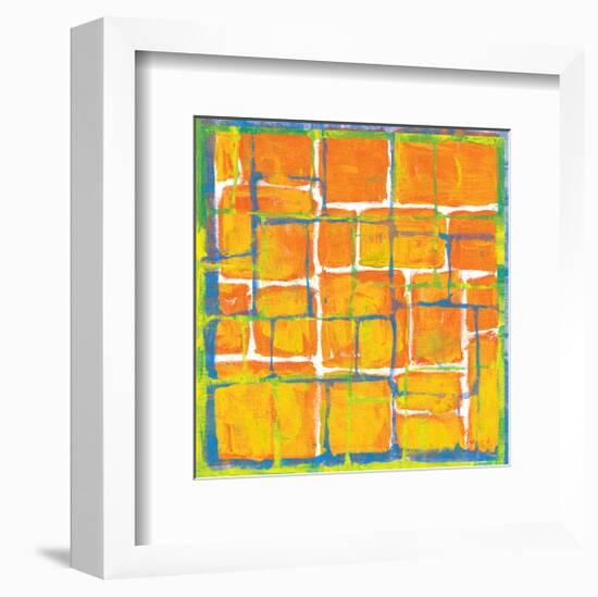 Blue Over Orange-Carmine Thorner-Framed Art Print