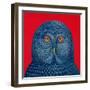 Blue Owl, 1995-Tamas Galambos-Framed Giclee Print