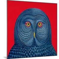 Blue Owl, 1995-Tamas Galambos-Mounted Giclee Print