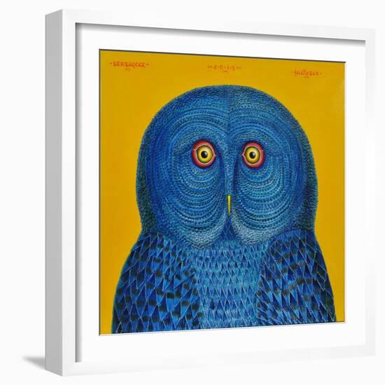 Blue Owl, 2015-Tamas Galambos-Framed Giclee Print