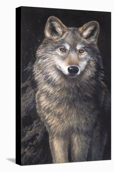 Blue Owl - Wolf-Penny Wagner-Stretched Canvas